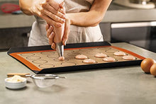 Load image into Gallery viewer, Silpat Perfect Macaron Non-Stick Silicone Baking Mat, 11-5/8" x 16-1/2", Orange
