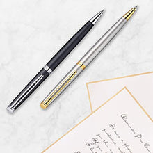 Load image into Gallery viewer, Waterman Hemisphere Black Ballpoint Pen GT, Medium Tip, Blue Ink
