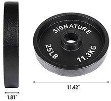 Load image into Gallery viewer, Signature Fitness Deep Dish 2-Inch Olympic Cast Iron Weight Plates with E-Coating
