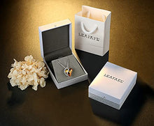 Load image into Gallery viewer, Leafael Infinity Love Heart Pendant Necklace with Amber Brown Birthstone Crystal for November, Jewelry Gifts for Women, Silver-tone, 18"+2"
