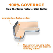 Load image into Gallery viewer, CalMyotis Corner Protector, Baby Proofing Corner Guards, Soft and Transparent, 100% Covered Adhesive, Improved Tasteless Corner Covers for Furniture Sharp Corner, 12 Count
