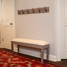 Load image into Gallery viewer, Décor Therapy Waverly Wood Bench with Coat Rack Set, Measures 42x11.8x17.75, Winter White
