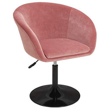 Load image into Gallery viewer, Duhome Jumbo Size Velvet Contemporary Salon Stool with Wheels Home Office Chair Round Swivel Accent Chair Tufted Adjustable Pink
