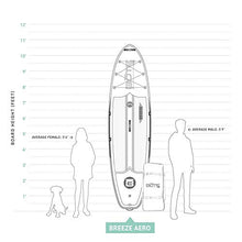 Load image into Gallery viewer, BOTE Breeze Aero Inflatable Stand Up Paddle Board, SUP with Accessories | Pump, Paddle, Fin &amp; Travel Bag (Native Eclipse, 10'8")
