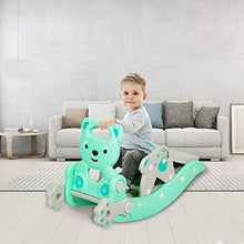 Load image into Gallery viewer, Kinbor Baby 4 in 1 Rocking Horse Slide Set Toddler Climbing and Animal Rocker with Basketball Hoop and Ferrule Indoor and Outdoor for Boys and Girls
