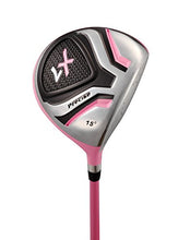 Load image into Gallery viewer, Distinctive Girls Right Handed Pink Junior Golf Club Set for Age 9 to 12 (Height 4'4" to 5') Set Includes: Driver (15"), Hybrid Wood (22, 2 Irons, Putter, Bonus Stand Bag &amp; 2 Headcovers
