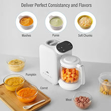 Load image into Gallery viewer, Baby Food Maker | Baby Food Processor Blender Mill Grinder Steamer | Purée Blender Maker for Babies | Ergonomic Touch Screen Control | Bottle Warmer Function | Free Baby Food Recipe Book
