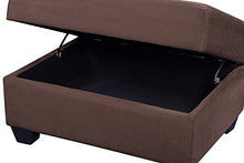 Load image into Gallery viewer, Harper &amp; Bright Designs Sectional Sofa 3 Piece Sofa Sets Couches with Reversible Chaise Lounge Storage Ottoman and Cup Holders for Living Room (Brown)
