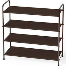 Load image into Gallery viewer, Simple Houseware 4-Tier Shoe Rack Storage Organizer, Bronze
