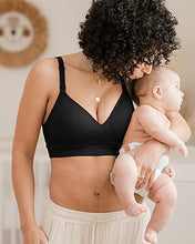 Load image into Gallery viewer, Kindred Bravely Signature Sublime Contour Maternity &amp; Nursing Bra | Everyday Nursing T-Shirt Bra (Black, X-Large)

