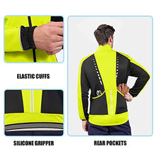 Load image into Gallery viewer, BALEAF Men's Winter Cycling Running Jacket Thermal Fleece Biking Bicycle Cold Weather Gear Windproof, green 3XL
