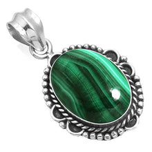 Load image into Gallery viewer, Natural Malachite Pendant 925 Sterling Silver Handmade Jewelry
