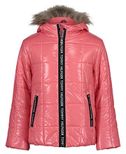 Load image into Gallery viewer, Tommy Hilfiger Girls' Puffer Jacket, Waterproof with Polar Fleece Lining &amp; Faux Fur Hood, FA21High Shine Strawberry Pink, 4
