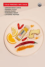 Load image into Gallery viewer, Immunity Booster - Organic Ginger Shots with Turmeric, Ginger Juice, Lemon Juice, Orange Juice &amp; Cayenne Pepper | Wellness Shots | Cold-Pressed | Anti Inflammatory | Digestive Aid | Natural Energy
