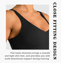 Load image into Gallery viewer, Dragon Fit Sports Bra for Women Longline Padded Bra Yoga Crop Tank Tops Fitness Workout Running Top (Medium, Black)
