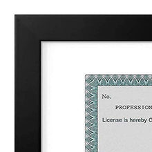 Load image into Gallery viewer, Americanflat 5x10 Business License Frame in Black with Shatter Resistant Glass for Wall and Tabletop

