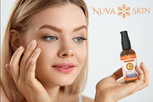 Load image into Gallery viewer, Nuva Skin Vitamin C Serum for Face and Eyes w/Hyaluronic Acid &amp; Liquid Vitamin E - Natural Anti Aging, Anti Wrinkle Facial Treatment – Antioxidant Moisturizer for Acne, Scars &amp; Even Skin Tone
