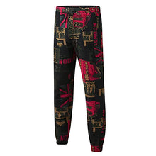 Load image into Gallery viewer, Men's Casual Jogger Pants Plus-Size Trend Retro Ethnic Style Pants with Small Feet Trousers Sweatpants Streetwear (XL, Red)
