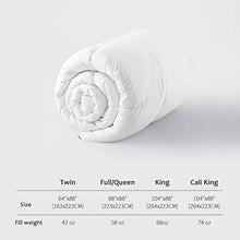 Load image into Gallery viewer, Premium Goose Feather Down Comforter Duvet Insert - 100% Skin-Friendly Cotton, Medium Weight Quilted for All Season Bedding (King, Ivory White)
