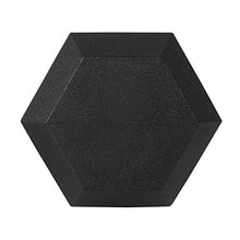 Load image into Gallery viewer, Sporzon! Rubber Encased Hex Dumbbell, Single, Black, 40 Pounds, Single
