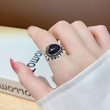 Load image into Gallery viewer, Nuummite Stone Gemstone Handmade Mother's Day 925 Sterling Silver Jewelry Rings 7"

