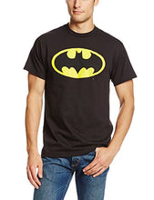 Load image into Gallery viewer, DC Comics Men's Batman Basic Logo T-Shirt, Black, Small
