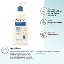 Load image into Gallery viewer, Aveeno Skin Relief Fragrance-Free Moisturizing Lotion for Sensitive Skin, with Natural Shea Butter &amp; Triple Oat Complex, Unscented Therapeutic Body Lotion for Itchy, Extra-Dry Skin, 18 fl. oz
