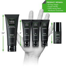 Load image into Gallery viewer, Tiege Hanley Men’s Skin Care System Level 2 | Five Amazing Products Including Face Wash, Morning &amp; Bedtime Moisturizer, Exfoliating Scrub &amp; Eye Cream | Look and Feel Amazing Every Day, It’s Simple
