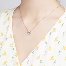 Load image into Gallery viewer, Dainty Cubic Zirconia Solitaire Necklace - Rose Gold Plated Fake Diamond Pendant Necklace, Simple Jewelry for Women And Girls.
