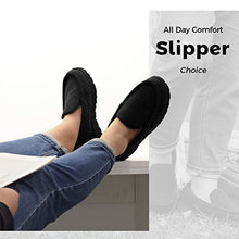 Load image into Gallery viewer, Mens Moccasin Slippers with Memory Foam Cozy House Slippers with Rubber Soles Non Slip House Shoes Indoor Outdoor Grey Size 11
