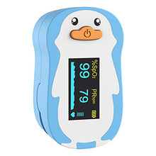 Load image into Gallery viewer, Wellue Children Pulse Oximeter Fingertrip with Warning Function, Blood Oxygen Saturation for Kids and Pulse Rate Monitor with Batteries, Lanyard (Blue)
