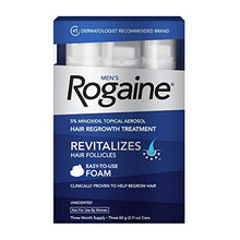 Load image into Gallery viewer, Men's Rogaine 5% Minoxidil Foam for Hair Loss and Hair Regrowth, Topical Treatment for Thinning Hair, 3-Month Supply,2.11 Ounce (Pack of 3)
