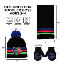 Load image into Gallery viewer, E-One Toddler Winter Hat, Scarf, and Kids Gloves or Toddlers Mittens, PJ Masks Baby Beanie for Boys Ages 2-4 and 4-7
