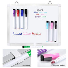 Load image into Gallery viewer, 11" x 14" White Boards, Ohuhu 2 Packs Double Side Magnetic Hanging Whiteboards/ Dry Erase Board with 8 Whiteboard Markers, Dry Erase White Board for Fridge, Wall, Glasses, Home Office Aluminum Frame
