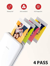 Load image into Gallery viewer, Victure 2x3” Portable Photo Printer, Bluetooth Connection, Wireless Rechargeable including 10 pieces of Photo Paper, Android/IOS/Tablet Devices Compatible, no ink, 4 PASS Technology

