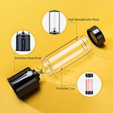 Load image into Gallery viewer, REDMOND Portable Blender 5000mAh USB Rechargeable Smoothie Blender with 16oz Glass Bottle Stainless Steel Shell for Smoothie Milk Shake Mini Travel Size - Black
