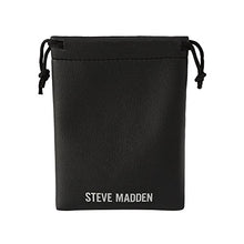 Load image into Gallery viewer, Steve Madden Men's Oxidized Saint Medallion Design and Crucifix Double Pendant Chain Necklace in Stainless Steel, Silver, 28
