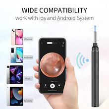 Load image into Gallery viewer, Ear Wax Removal Ear Wax Camera Cleaner Wireless Ear Otoscope with Light Earwax Cleaner Ear Wax Removal Tool for Kids, Adults &amp; Pets
