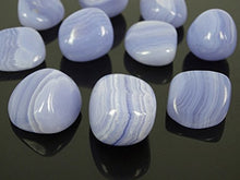 Load image into Gallery viewer, jennysun2010 Natural Chalcedony Blue Lace Agate Gemstone Metaphysical Stones Light Blue Purple with White Stripes Freeform Nugget Healing Collectible 1 Piece per Bag
