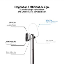 Load image into Gallery viewer, iPhone Camera Lens 2-in-1 by Pocket Lens, Macro and Wideangle Lens, Fits All iPhones, iPads, Samsung, Google Phones, Alternative to Olloclip, Comes with Waterproof Pouch
