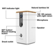 Load image into Gallery viewer, DOGNESS Pet Treat Dispenser with Camera, Monitor Your Pet Remotely with HD Video, Two-Way Audio, Night Vision, for Dogs and Cats - Black
