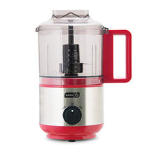 Load image into Gallery viewer, Dash DMFP100RD Mini Food Chopper, Blender + Grinder with Stainless Steel Blades for BBQ Sauce, Salsa, Pesto, Salad &amp; Dessert: Easily Meal Prep Onion, Nuts, Cheese, Garlic, Bacon &amp; More, 2 cup, Red
