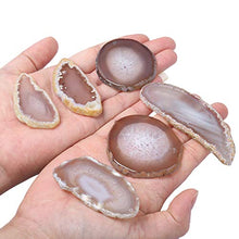 Load image into Gallery viewer, mookaitedecor Polished Agate Slices Geode Top Drilled Pendant Slice for Jewelry Making Pack of 12
