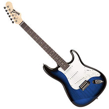 Load image into Gallery viewer, RockJam Electric Guitar Superkit with 10-watt Amp, Gig Bag, Picks &amp; Online Lessons 6 String Pack, Right, Blueburst, Full (RJEG03-SK-BB)
