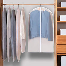Load image into Gallery viewer, Perber Hanging Garment Bag Lightweight Clear Full Zipper Suit Bags (Set of 10) PEVA Moth-Proof Breathable Dust Cover for Closet Clothes Storage -24'' x 40''/10 Pack
