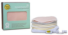 Load image into Gallery viewer, Organic Bamboo Nursing Pads (10 Pack) with Laundry Bag by Baby Zelis - Ultra Soft, Reusable, Hypoallergenic, Washable Breast Pads in Gift-Ready Packaging
