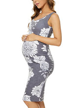 Load image into Gallery viewer, Liu &amp; Qu Women's Maternity Sleeveless Tank Dresses Side Ruching Bodycon Dress for Daily Wearing or Baby Shower
