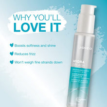 Load image into Gallery viewer, Joico HydraSplash Replenishing Leave-In | Boost Shine | Reduce Frizz | For Fine/ Medium / Dry Hair, 3.38 Fl Oz (Pack of 1)
