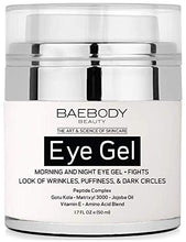 Load image into Gallery viewer, Baebody Eye Gel for Under and Around Eyes to Smooth Fine Lines, Brighten Dark Circles and De-Puff Bags with Peptide Complex and Soothing Aloe, 1.7 Ounces
