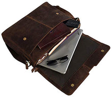 Load image into Gallery viewer, 18 Inch Vintage Computer Leather Laptop Messenger Bags for Men Leather Briefcase Shoulder Bag Man &amp; Women Bag (vintage brown)
